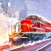Winter American Train Driving Simulator