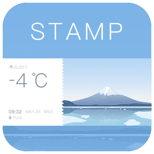 Minimalism weather clock wid icon