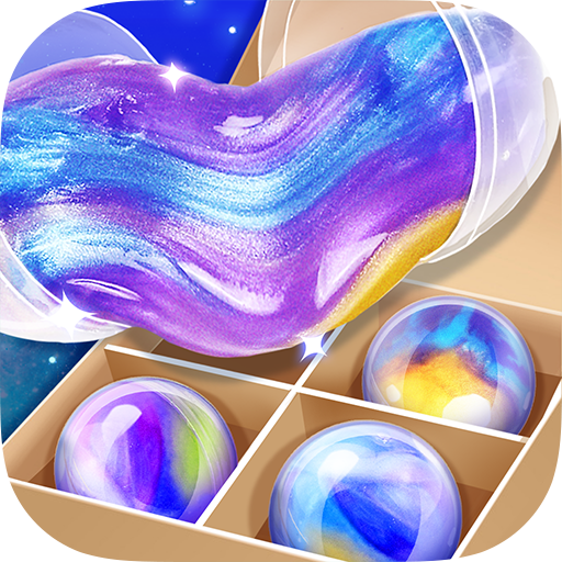 Galaxy Slime Ball NonSticky &amp; Squishy Fluffy Slime icon