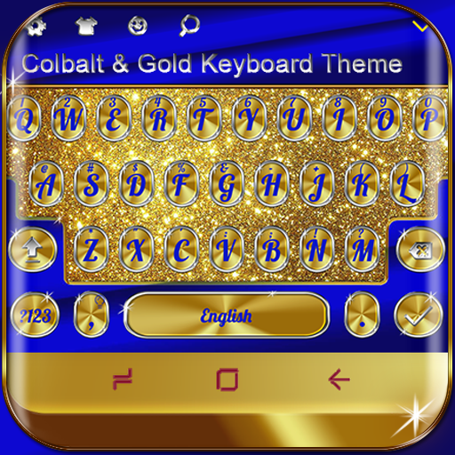 Cobalt and Gold Keyboard Theme आइकन