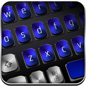 Black Blue Metal Keyboard icon