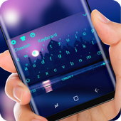 Purple Night Taj Mahal WallpaperKeyboard icon