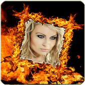 Fire With Photo Frames icon