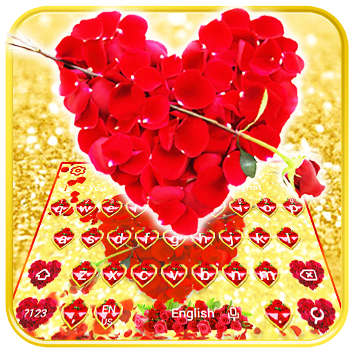 Motyw klawiatury Rose Glitter icon