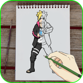 How To Draw borüto icon