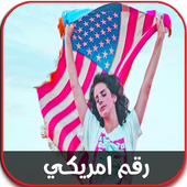 رقم امريكي مجاني أيقونة