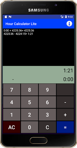 Hour Calculator Lite screenshot 2