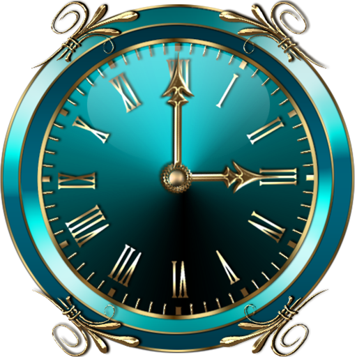 Turquoise Clock Widget icon
