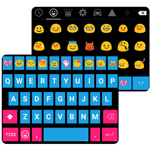 Blue Emoji Keyboard Theme icon