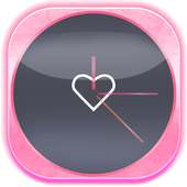 Pink Love Clock Widget on 9Apps