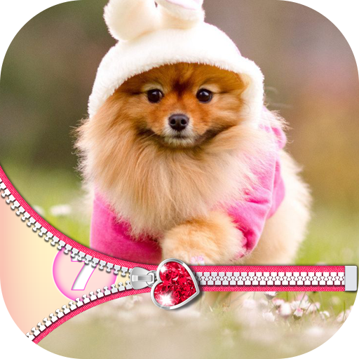 Cute Puppy Zipper Lock Screen icon