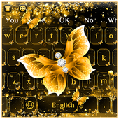 Luxury Gold Butterfly Keyboard icon