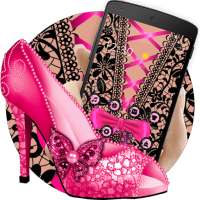 Pink Lace High Heels Theme