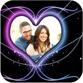 Neon Heart Photo Frame on 9Apps