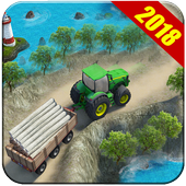 Real Tractor Cargo Offroad Thresher Farming Sim icon