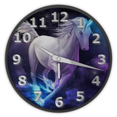 Unicorn Analog Clock Live Wallpaper icon