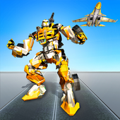 طائرة روبوت الحرب مدينة الإنقاذ أيقونة