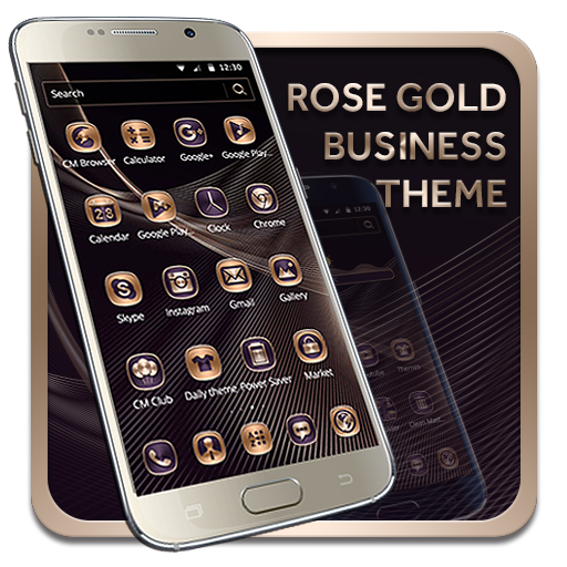Rose gold business theme icon