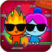 Redboy and icegirl in Light Temple Maze : game kid
