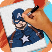 How to Draw Captain America icon