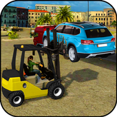 Excavator Car Transport Forklift Simulator icon