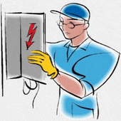Electrician training icon