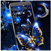 Moon Light Blue Butterfly Theme icon