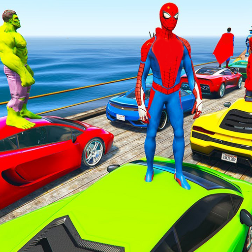 Spider hero Cars Stunt Games icon