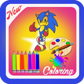 Coloring Book Sonic icon
