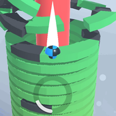 Falling Ball - Drop Through Platforms icon