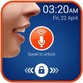 Voice screen lock icon