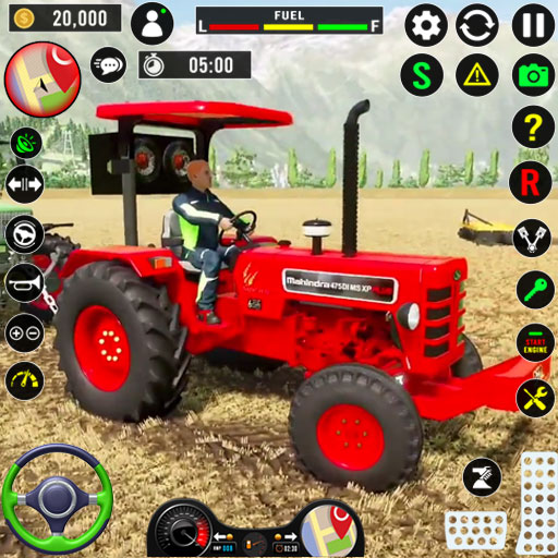 ikon Tractor Farming 3d Games 2024