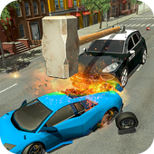 US Police Chase Hammer Car Crash Simulator Game icon