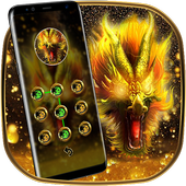 3D Gold Dragon  Lock Theme icon