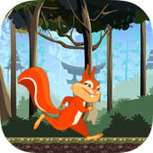 Squirrel running icon