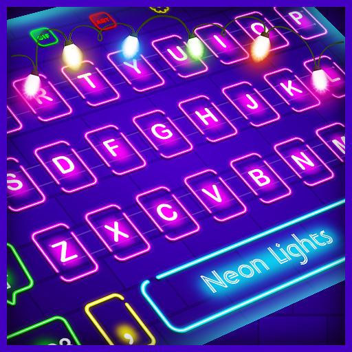 Sparkle Neon Lights Keyboard Theme иконка