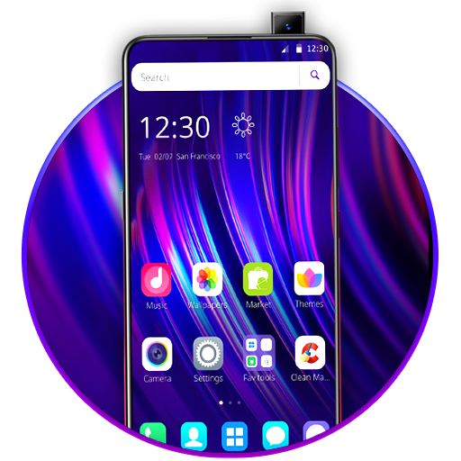 ธีมธุรกิจผ้าไหมสีม่วง V15 Pro icon