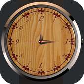 Analog Wood Watch Display on 9Apps