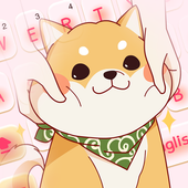 Cute ShibaInu dog keyboard icon