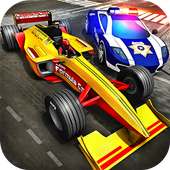 Police Chase Formula Car: Cop Car Driver Escape