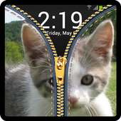 Kitty Zipper Lock Screen on 9Apps