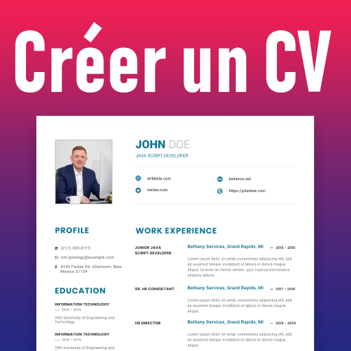 Curriculum Vitae - Créer un CV icon