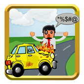 Car On Fire Photo Maker icon