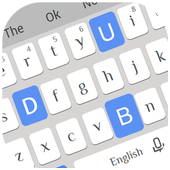 White Blue System Keyboard icon