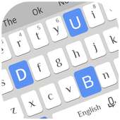 White Blue System Keyboard on 9Apps