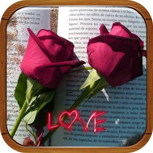 love roses with phrases icon
