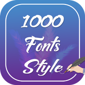 1000 Font Style أيقونة