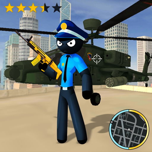 US Police Stickman Rope Hero Vegas Gangstar Crime icon