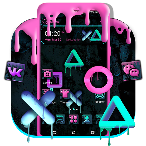 Neon Paint Launcher Theme icon