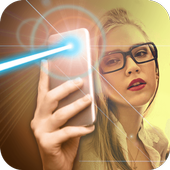 Реальный лазер фонарик шутка иконка